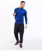 Men's Barbour Essential Lambswool Crew Neck Sweater - Bright Blue