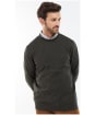 Men's Barbour Firle Crew Sweatshirt - Olive Marl