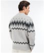 Men's Barbour Regis Fairisle Crew Sweatshirt - Light Grey Marl