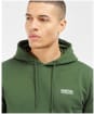 Men's Barbour International Small Logo Hoodie - KOMBU GREEN
