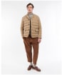 Men's Barbour Canning Quilted Jacket - SAND/GREY STONE