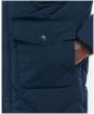 Men's Barbour Dalbigh Parka Quilted Jacket - NAVY/OLIVE NIGHT