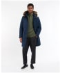 Men's Barbour Dalbigh Parka Quilted Jacket - NAVY/OLIVE NIGHT