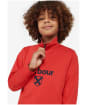 Boy's Barbour Floyd Half Zip Sweatshirt - 10-15yrs - Risk Red