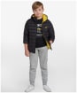 Boy’s Barbour International Ouston Hooded Quilted Jacket, 6-9yrs - New Black / Yellow