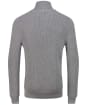 Men’s GANT Cotton Wool Rib Half Zip Sweater - Grey Melange
