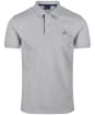 Men's GANT Contrast Collar Short Sleeve Rugger Shirt - Grey Melange