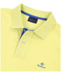 Men's GANT Contrast Collar Short Sleeve Rugger Shirt - Clear Yellow