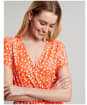 Women's Joules Vivian Dress - Bright Coral Spot