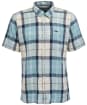 Men's Barbour Croft Short Sleeve Summer Shirt - Blue Chalk Tartan