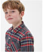 Boy's Barbour Portdown Shirt - 6-9yrs - Grey Marl
