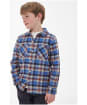 Boy's Barbour Holystone Shirt - 10-14yrs - Blue Marl