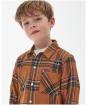 Boy's Barbour Crossfell Shirt - 10-15yrs - Mustard