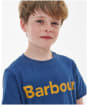 Boy's Barbour Staple Tee, 10-15yrs - Mid Blue