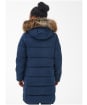 Girl's Barbour Rosoman Quilted Jacket - 10-15yrs - Navy / Woodland Forest