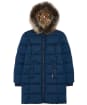 Girl's Barbour Rosoman Quilted Jacket - 10-15yrs - Navy / Woodland Forest