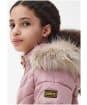 Girl's Barbour International Island Quilted Jacket - 10-15yrs - Iced Fondant
