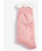 Women's Barbour Cable Knit Lounge Socks - Dusty Pink