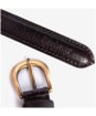 Women's Barbour Mock Croc Leather Belt - Black Cherry
