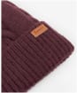 Women's Barbour Meadow Cable Beanie - Black Cherry