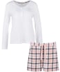 Women's Barbour Etta Henley Pyjama Set - Pink / Navy Tartan