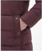 Women's Barbour Grayling Quilted Jacket - Black Cherry