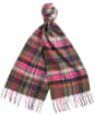 Women's Barbour Vintage Winter Plaid Scarf - Pink Dahlia