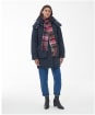 Women's Barbour Vintage Winter Plaid Scarf - Pink Dahlia