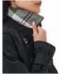 Women's Barbour Short Greta Showerproof Jacket - Black / Ancient Poplar Tartan