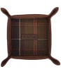 Men's Barbour Leather Valet Tray And Card Holder Gift Set - Classic Tartan / Brown