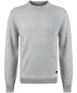 Men's Barbour Patch Crew Neck Lambswool Sweater - Light Grey Marl