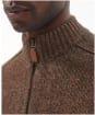 Men’s Barbour Calder Knitted Zip Thru - Olive Tweed