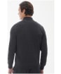 Men's Barbour Essential Box Quilt Zip Through Sweater - Charcoal Marl