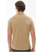 Men's Barbour Tartan Pique Polo Shirt - Military Brown