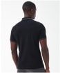 Men's Barbour International Essential Tipped Polo Shirt - Black / Grey