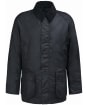 Men's Barbour Ashby Waxed Jacket - Black / Classic Tartan