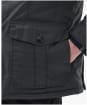 Men's Barbour Winter Lutz Wax Jacket - Grey / Black Slate