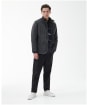 Men's Barbour Winter Lutz Wax Jacket - Grey / Black Slate