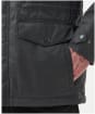 Men's Barbour Winter Sapper Wax Jacket - Grey / Black Slate