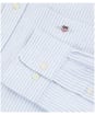 Men's Gant Regular Oxford Banker Stripe Shirt - Light Blue