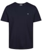 Men's Gant Regular Shield Cotton T-Shirt - Evening Blue