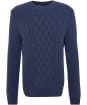 Men's Barbour Essential Chunky Cable Crew Knit - Denim Marl