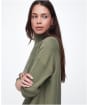 Women's Barbour International Louda Knitted Jumper Dress - Covert Green