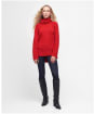 Women's Barbour Norma Roll Neck Knitted Jumper - Blaze Red
