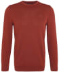 Men's Barbour Pima Cotton Crew Neck Sweater - Fired Brick