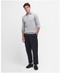 Men's Barbour Bassington Long Sleeve Knitted Polo Shirt - Grey Marl