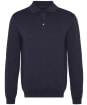 Men's Barbour Bassington Long Sleeve Knitted Polo Shirt - Navy