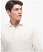 Men's Barbour Cramlington Long Sleeve Polo Shirt - Antique White