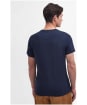 Men's Barbour Ancroft Tartan Cotton T-Shirt - Navy
