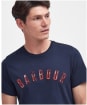 Men's Barbour Ancroft Tartan Cotton T-Shirt - Navy